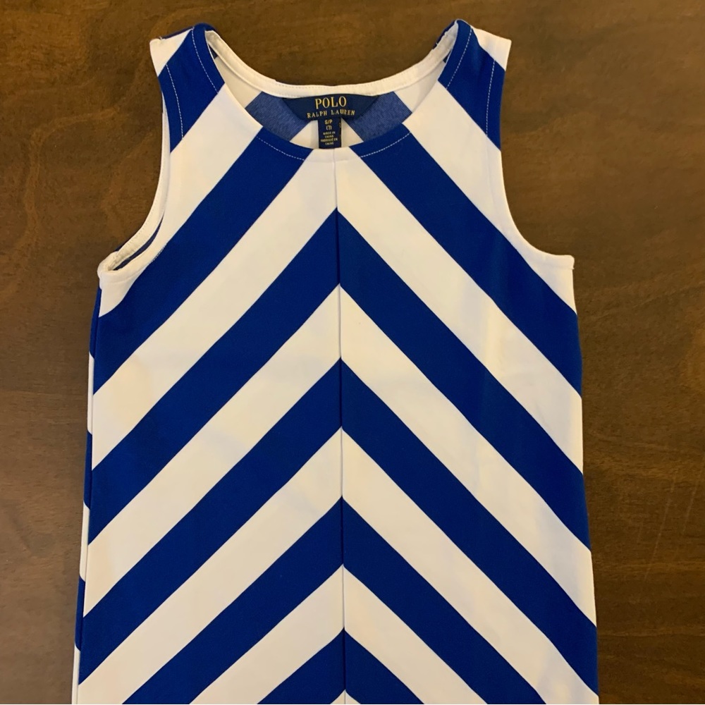 Women’s Polo Ralph Lauren Blue Label Tank Top Blue And White Size Small
